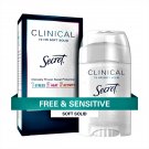 Secret Clinical Strength Antiperspirant/Deodorant, Free & Sensitive, 1.6 Oz (Pack of 2)