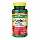 Spring Valley L-Arginine Capsules 500mg Heart Health 100 Count