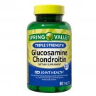 Spring Valley Triple Strength Glucosamine Chondroitin Dietary Supplement, 80 Tablets