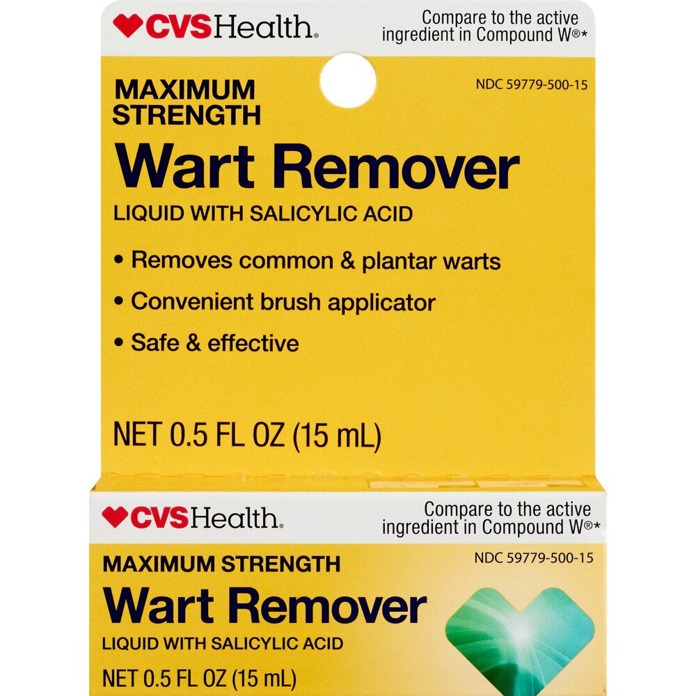 CVS Health Wart Remover Maximum Strength Liquid With Salicylic Acid 0.5 Oz