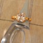 Gold Plated Simulated Cubic Zirconia Ring Size 9