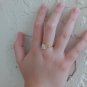 Gold Plated Simulated Cubic Zirconia Ring Size 9