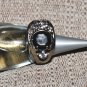 Good Fortune Black Onyx in White Stone Mantles, Silver Plated Ring Size 7.5