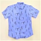Lance Donovan Elegant and Singular Fashion Shirt Men's, Short Sleeves, Soft Polyester Size L