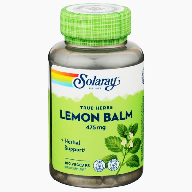 Solaray Lemon Balm Herb, 475 mg, 100 Vegetarian Capsules
