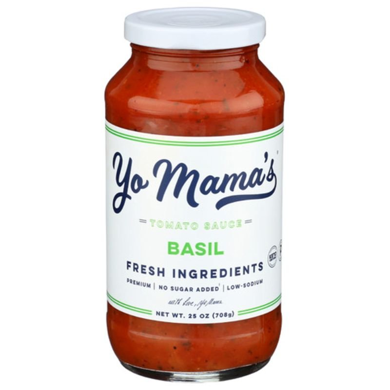 Yo Mama's Foods Bellisima Basil Pasta Sauce, 25 oz