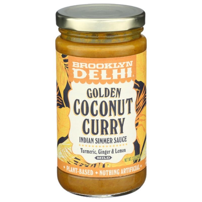 Brooklyn Delhi Golden Coconut Curry Indian Simmer Sauce, 12 oz