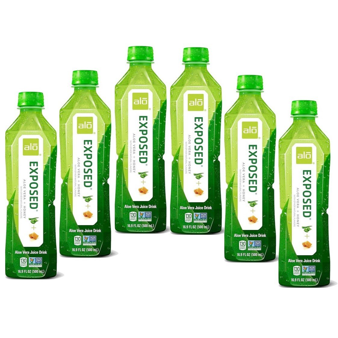ALO Exposed Juice Drink Aloe Vera and Honey, 16.9 fl oz (Pack of 6)