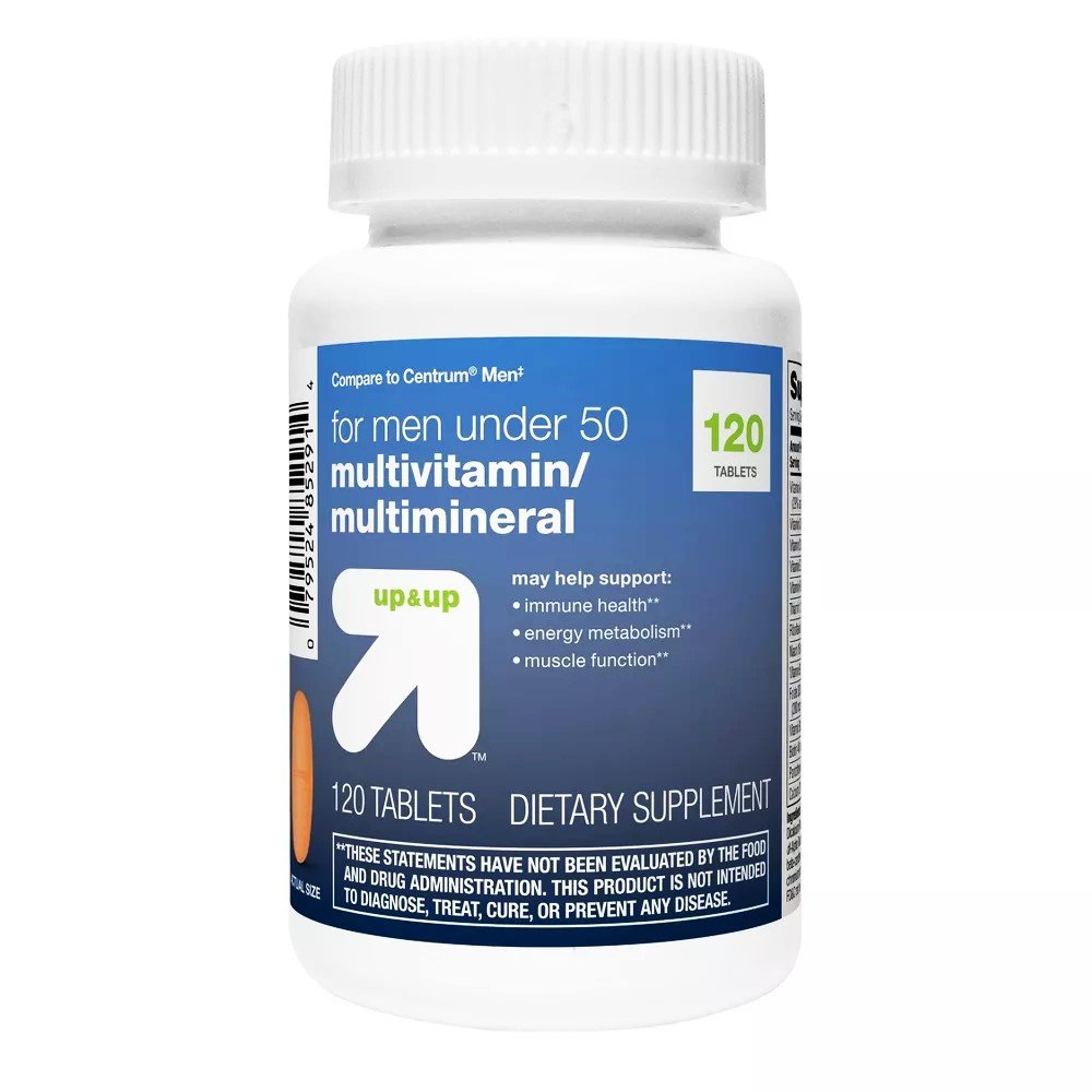 Men's Under 50 Multivitamin Dietary Supplement Tablets - 120ct - up & up&acirc;�&cent;