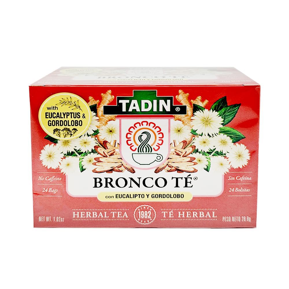 Tadin Bronco Herbal Tea. Caffeine Free. 24 Tea Bags, (Pack of 2)