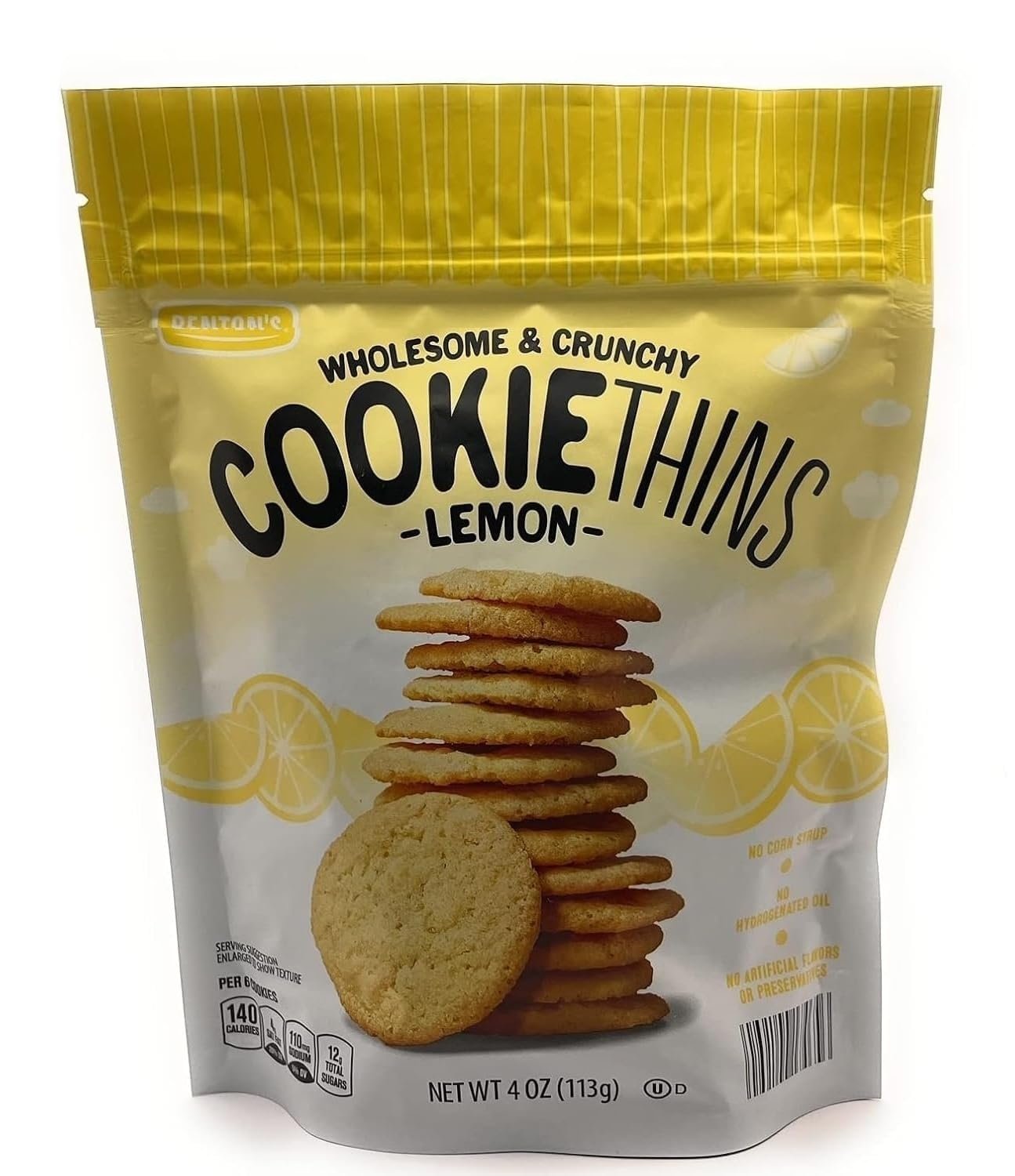 Benton's Lemon Wholesome and Crunchy Cookie Thins, 4 oz (Pack of 4)
