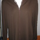 Vikki Vi Brown Zip Front Jacket Size 1X