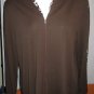 Vikki Vi Brown Zip Front Jacket Size 1X