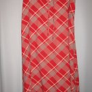 Liz Claiborne Red Plaid Long Skirt Size 12
