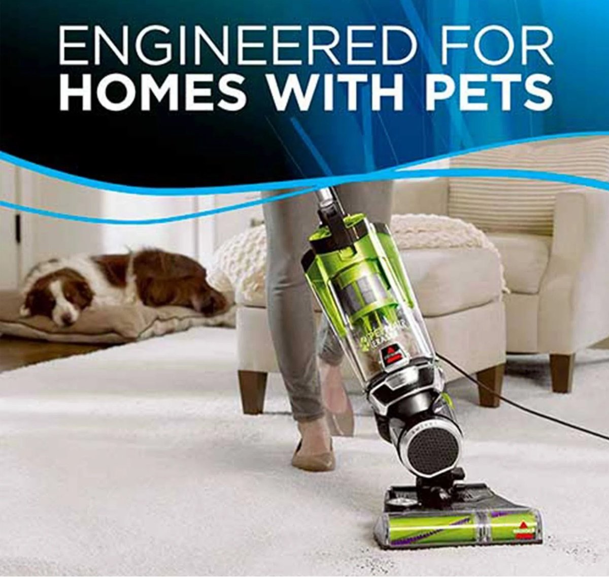 Bissell Pet Hair Eraser 1650A Upright Vacuum Bagless Allergy Filter