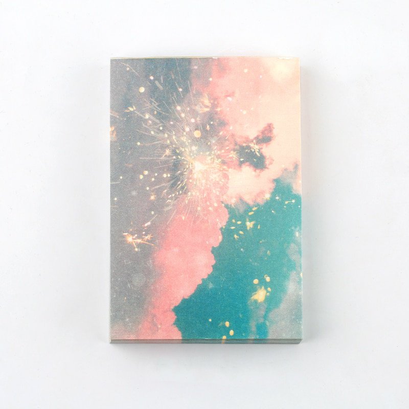 Mr Paper 100pcs/lot Ins Style Rainbow Star Sunset Waves Loose Leaf Memo Pads Minimalist Write Down P