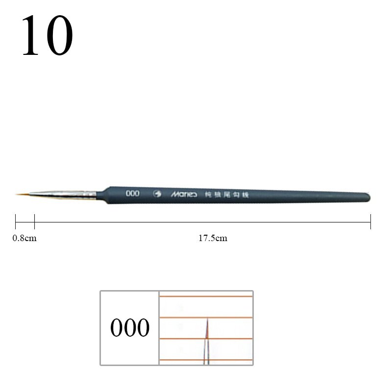1 Piece Paint Brush Miniature Detail Fineliner Nail Art Drawing Brushes Wolf Half Paint Brushes For