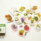 40 Pcs/Pack Kawaii Flowers Pattern Decoracion Diary Christmas Stickers Scrapbooking Stationery Stick