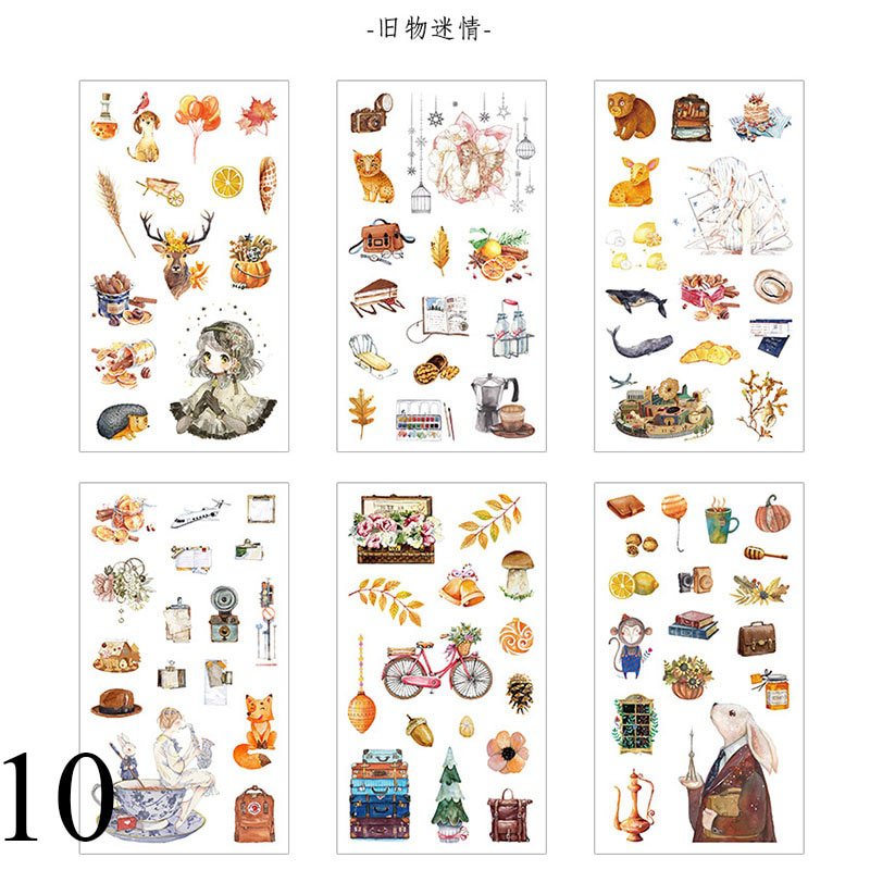 6Sheets/Pack Kawaii Stationery Stickers Cute Whale Stickers Lovely Paper Stickers For Kids DIY Diary