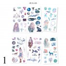 6Sheets/Pack Kawaii Stationery Stickers Cute Whale Stickers Lovely Paper Stickers For Kids DIY Diary
