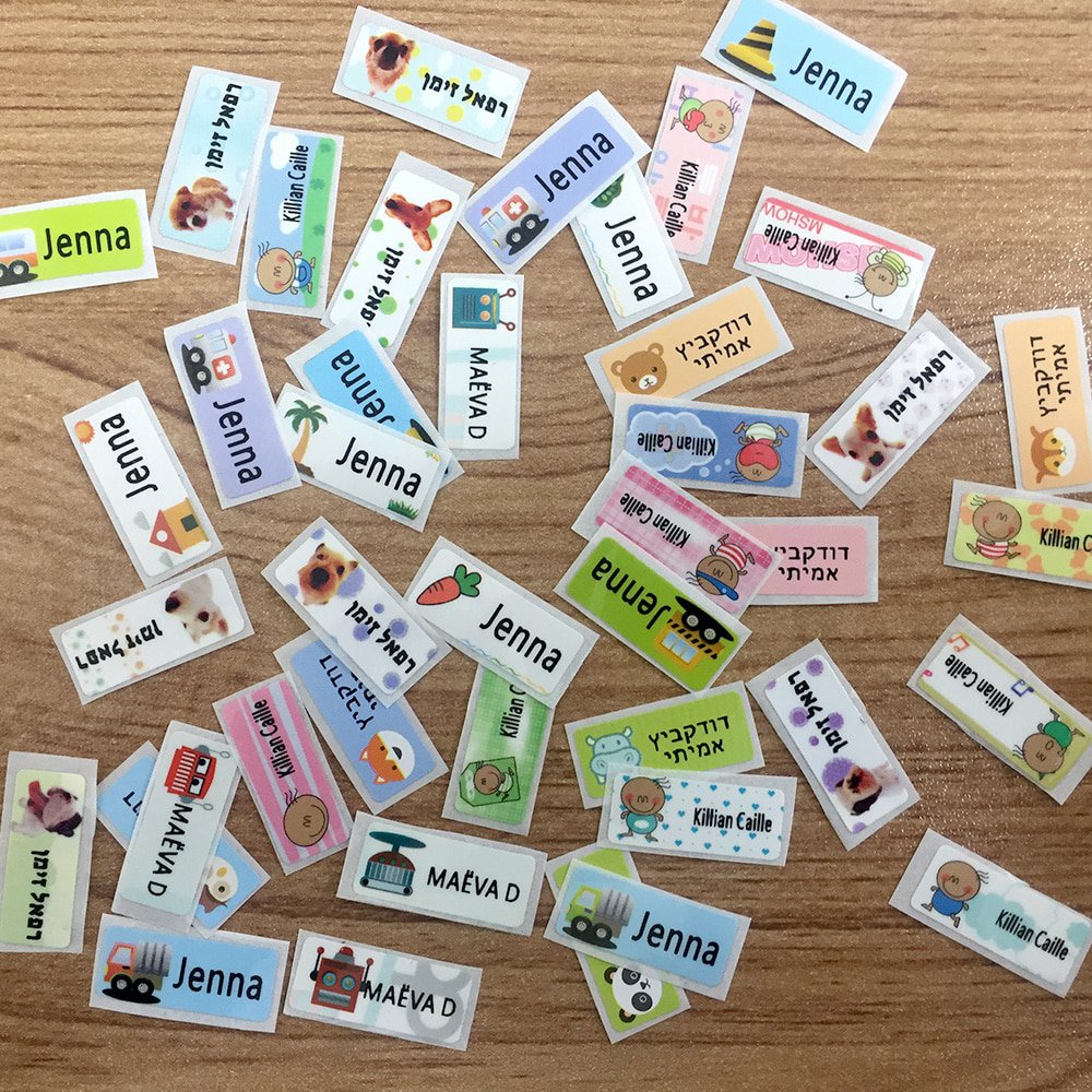 100Pcs Name Tag Sticker Customize Stickers Waterproof Personalized