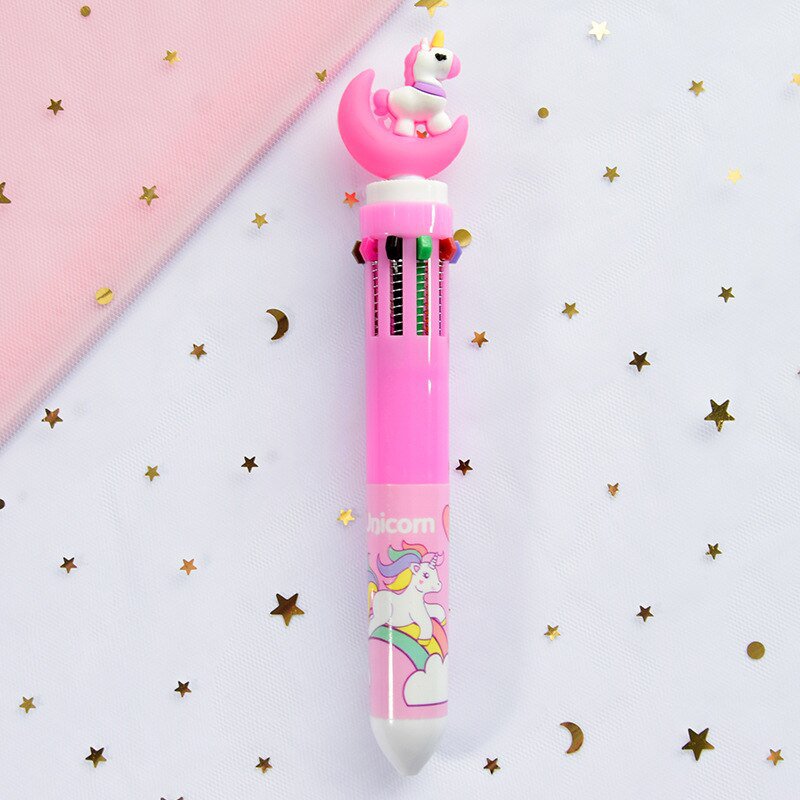 10 Colors Cute Animal Cartoon Ballpoint Pen School Office Supply Stationery Papelaria Escolar Multic