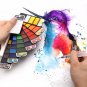Dropshipping Superior 18/25/33/42colors Solid Watercolor Paint Set With Water Brush Pen Portable Wat