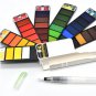 Dropshipping Superior 18/25/33/42colors Solid Watercolor Paint Set With Water Brush Pen Portable Wat