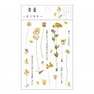 Mr.Paper 12 Designs Natural Daisy Clover Japanese Words Stickers Transparent PET Material Flowers Le