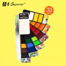 Superior 18/25/33/42 Solid Watercolor Paint Set With Water Brush Pen Foldable Travel Water Color Pig