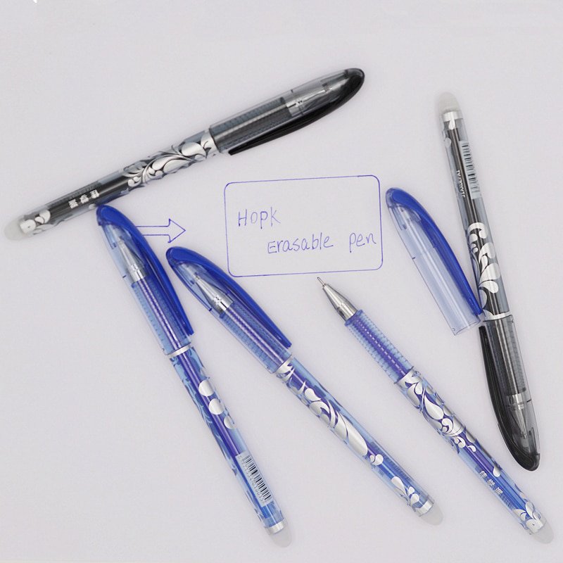 Erasable Pen Set Washable handle Blue Black Color Ink Writing Ballpoint Pens for School Office Stati