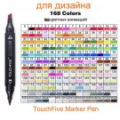 TOUCHFIVE Markers 36 48 80 168 Colors Dual Tips Alcohol Graphic Sketch Twin Marker Pen With Bookmark