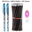 Erasable Pen Set Washable Handle Black Blue Ink Writing Gel Pen Rollerball Pens For School Office St