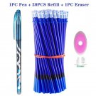 Erasable Pen Set Washable Handle Black Blue Ink Writing Gel Pen Rollerball Pens For School Office St