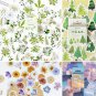 46 Pieces/Box Gardenia Flower Sticker Self-adhesive Various Sticker Manual Account DIY Decoration Se