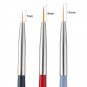 3PCS Nylon Painting Brushes Wood Handle Paint Brush Different Size Hook Line Pen For Watercolor Oil 