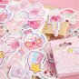 46pcs/pack Cute Pink Girl Series Boxed Kawaii Stickers Planner Scrapbooking School Stationery Japane