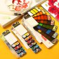 Superior 18/25/33/42Colors Solid Watercolor Paint Set With Water Brush Pen Watercolor Pigment For Dr