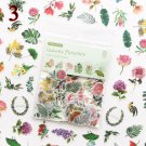 100pcs/bag Kawaii Cat Stickers Green Plant Dessert Decoration Adhesive Stickers Scrapbooking Diary D