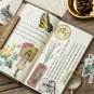 60pcs Travel Stickers Vintage Retro Green Plants Flowers Washi Paper Stationery Stickers Decorations