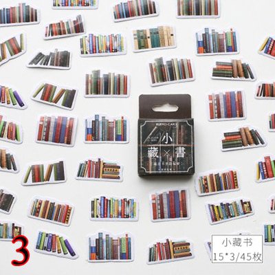 45 Pcs/Box Cute Book Flower Stationery Sticker Scenery Travel Sticker Decorative Adhesive Sticker Di