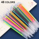12/24/36/48 Multicolour Ballpoint Gel Pen Highlighter Refill Colorful Shining Pens For School Chance