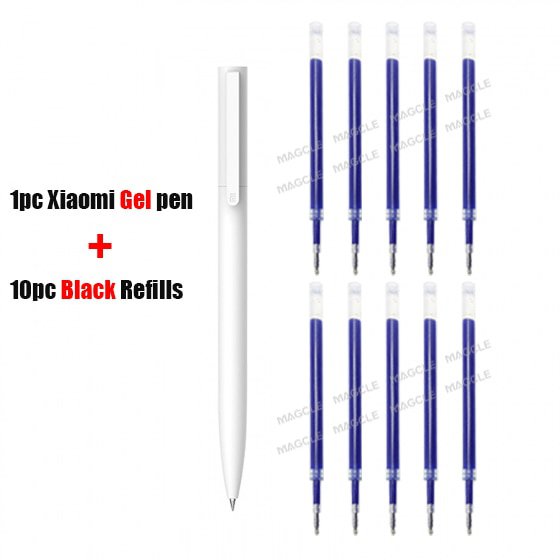 10pc/set Original Xiaomi Mijia Kaco Pen 0.5mm Gel Pen Signing Pen KACO Core Durable Signing Pen Refi