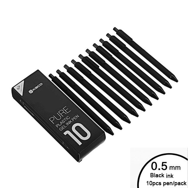 10pc/set Original Xiaomi Mijia Kaco Pen 0.5mm Gel Pen Signing Pen KACO Core Durable Signing Pen Refi