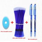 53Pcs/lot 0.38mm Erasable Washable Pen Refill Rod for Handle Blue/Black Ink Gel Pen School Office Wr