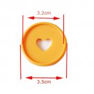 30PCS 35mm Colorful Heart Binder Rings Mushroom Hole Loose Leaf Ring Round Binding Plastic Disc Buck
