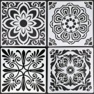 Mandala wall Drawing Stencil 15x15cm 4pcs/lot for painting DIY hosehold decoration Template Photo fr