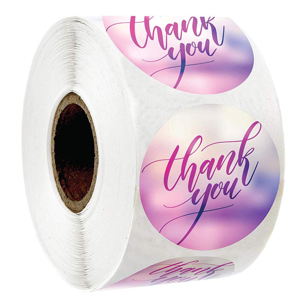 500pcs/roll thank you stickers seal labels handmade custom sticker scrapbooking for gift decoration