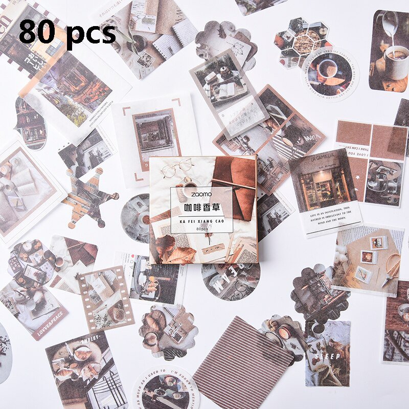 60/40 Pcs/lot Stickers Vintage Journal Stickers Travel Stickers Srapbooking Journal Craft Diary Ablu