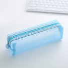 School Mesh Pencil Cases Kawaii Cute Solid Color Transparent Pencil box School Student pen bag Suppl